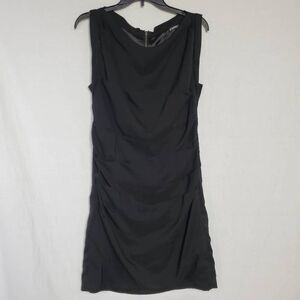 Express Women’s Little Black Dress Size 10 Sleeveless Ruched Sheath